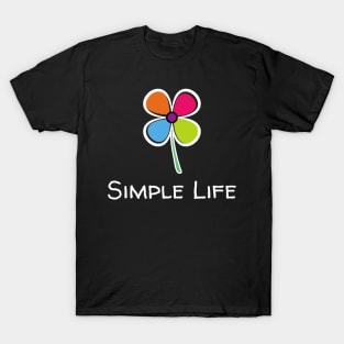 Simple Life - Rainbow Flower T-Shirt